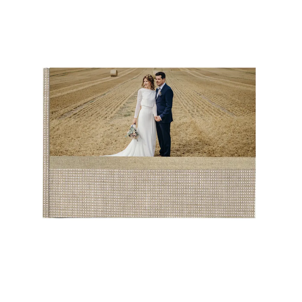 Álbum 3 Piezas Portada Material con Foto Horizontal Boda (20 pl)